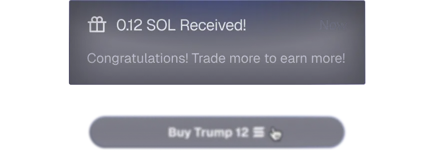 SOL reward notification — 0.12 SOL received